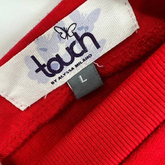 NEW St. Louis Cardinals MLB open draped back bar red sweatshirt top size large - Picture 7 of 7